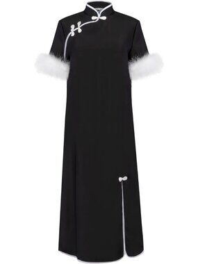 sleeper black linen dress Sleeper Atlanta Linen Midi Dress